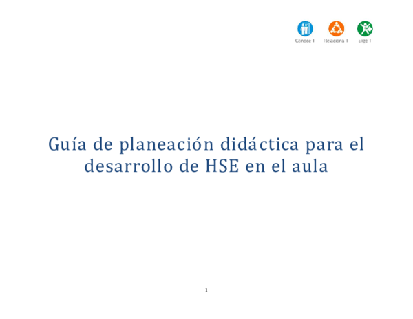 (PDF) Guí a de planeació n dida ctica para el desarrólló de HSE en el aula