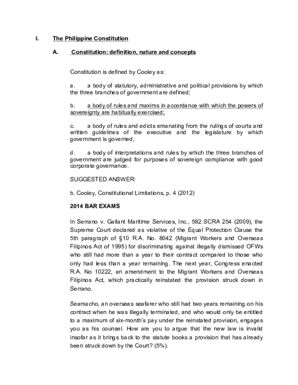 (PDF) Bar Questions and Answers Political Law Princess Dianna Zafra