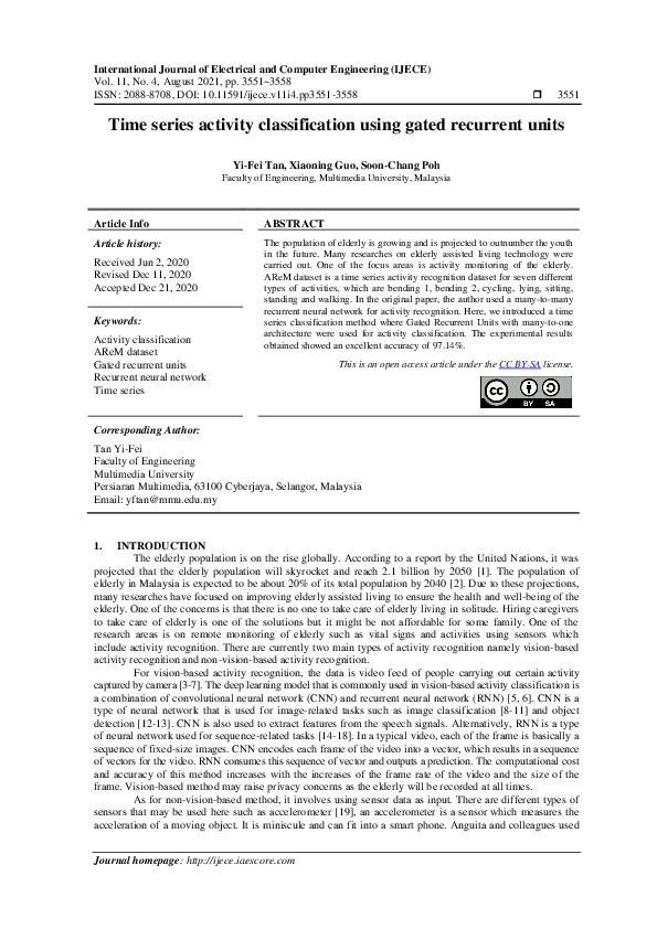 (PDF) Time series activity classification using gated recurrent units