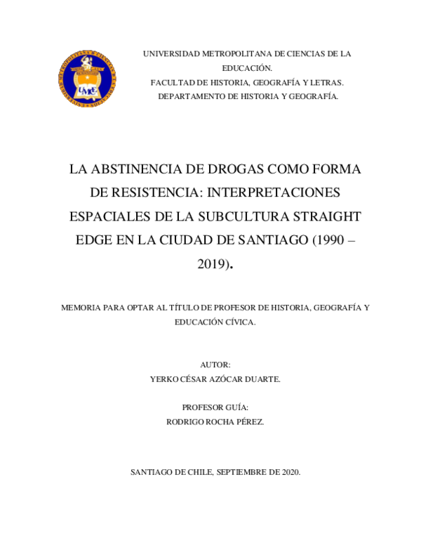 (PDF) La abstinencia de drogas como forma de resistencia Interpretaciones espaciales de la