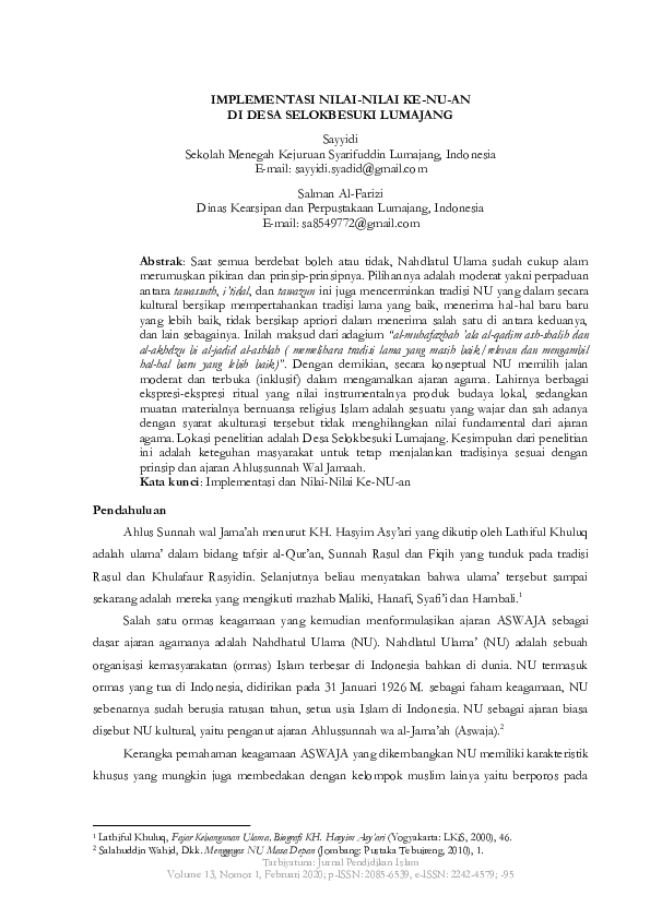 Menumbuhkan Nilai-nilai Keagamaan dalam Kehidupan Sehari-hari di Desa Sikabau