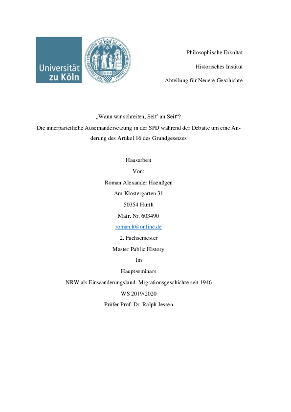 (PDF) „Wann wir schreiten, Seit’ an Seit“? Roman Haenßgen Academia.edu