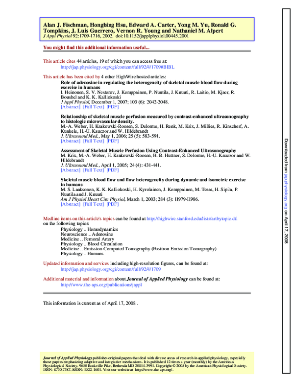 (PDF) Assessment of skeletal muscle perfusion using contrast-enhanced ...