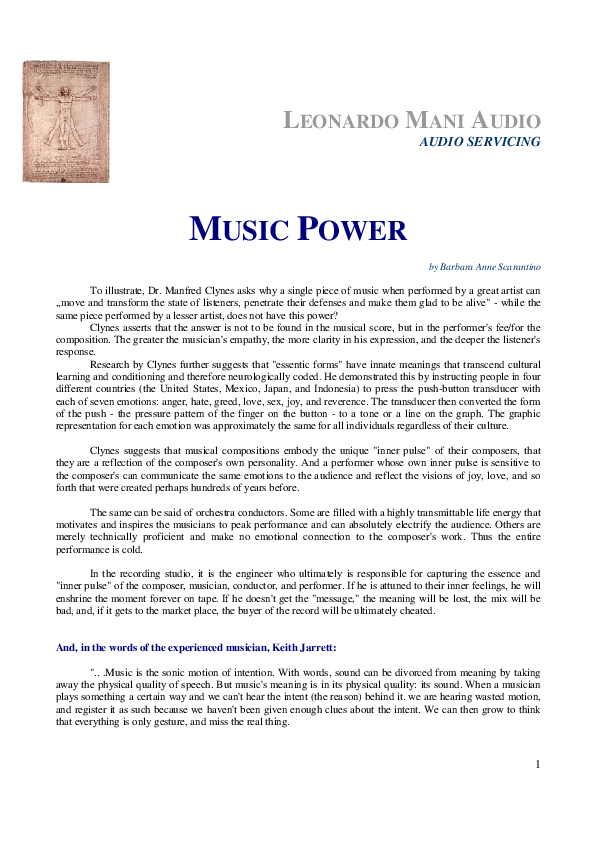 (PDF) Music power