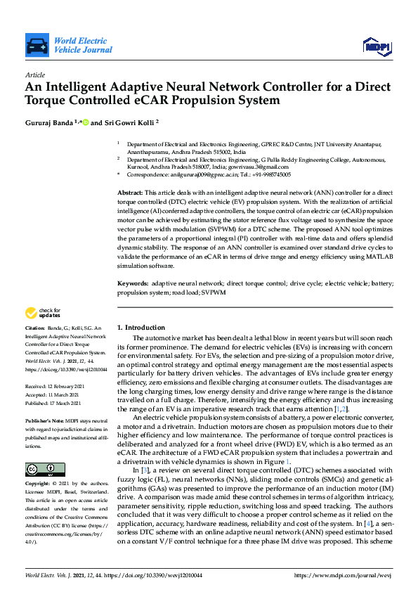 (PDF) An Intelligent Adaptive Neural Network Controller for a Direct ...