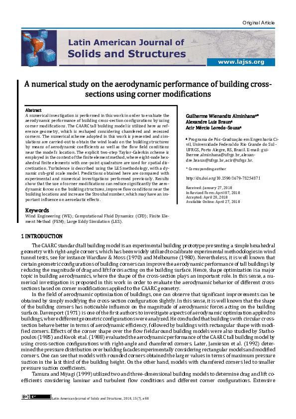 (PDF) A numerical study on the aerodynamic performance of building ...