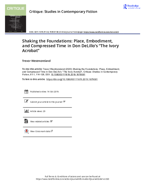(PDF) Shaking the Foundations: Place, Embodiment, and Compressed Time ...