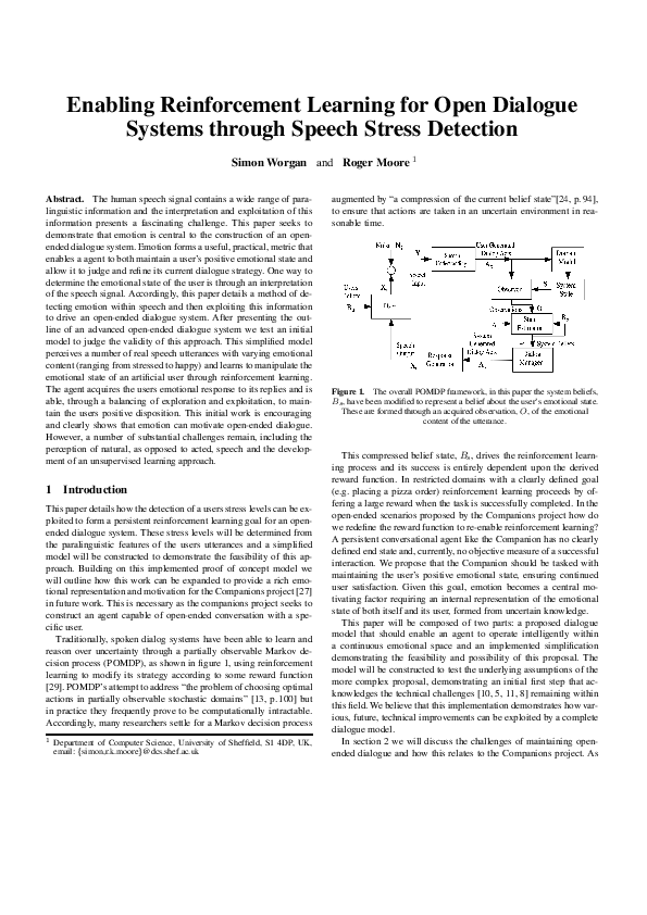 (PDF) Enabling Reinforcement Learning for Open Dialogue Systems through ...