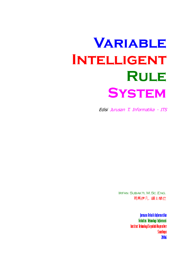 (PDF) Resume VCIRS (Variable-Centered Intelligent Rule System) dalam ...