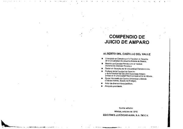 (PDF) DEL CASTILLO DEL VALLE, Alberto Compendio de Juicio de Amparo