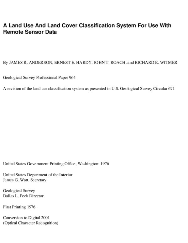 (PDF) A land use and land cover classification system for use with ...