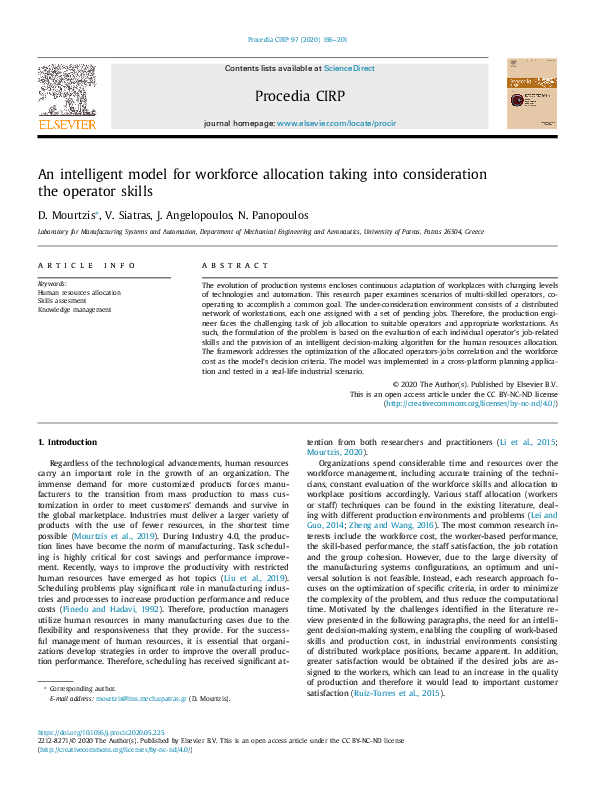 (PDF) An intelligent model for workforce allocation taking into ...