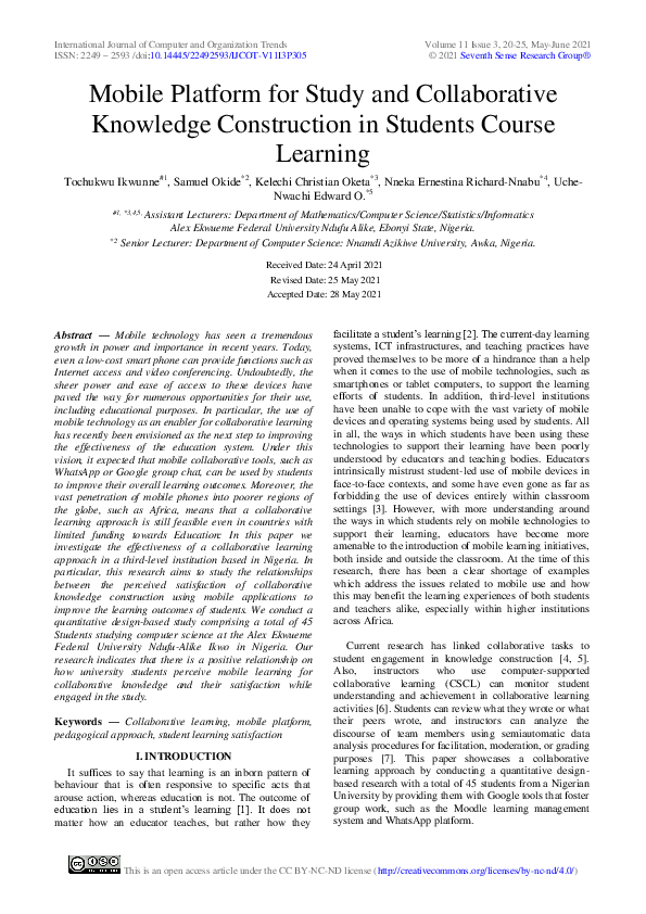(PDF) Mobile Platform for Study and Collaborative Knowledge ...