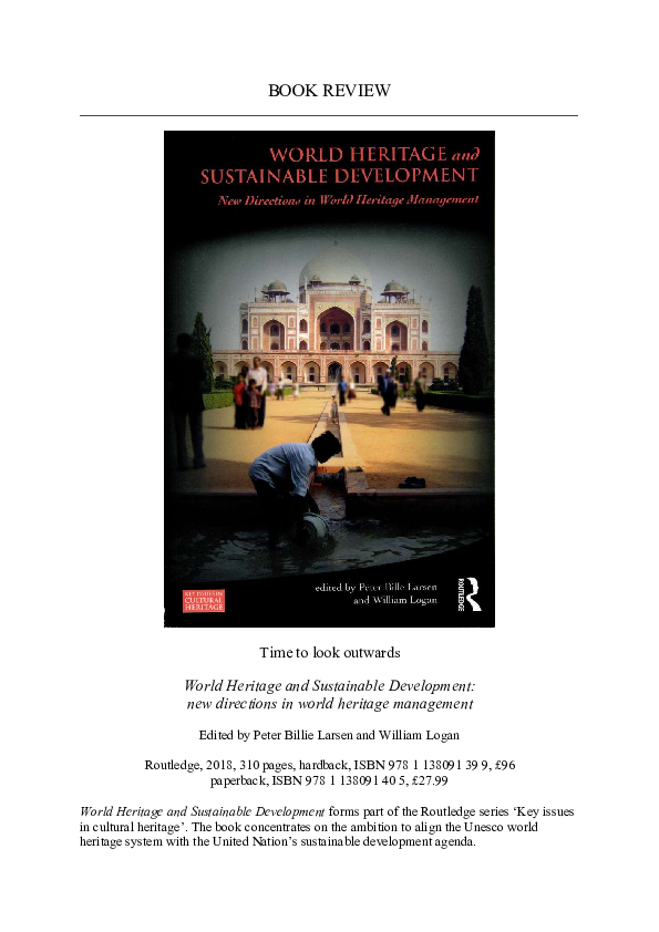 (PDF) 'World Heritage and Sustainable Development: New Directions in ...