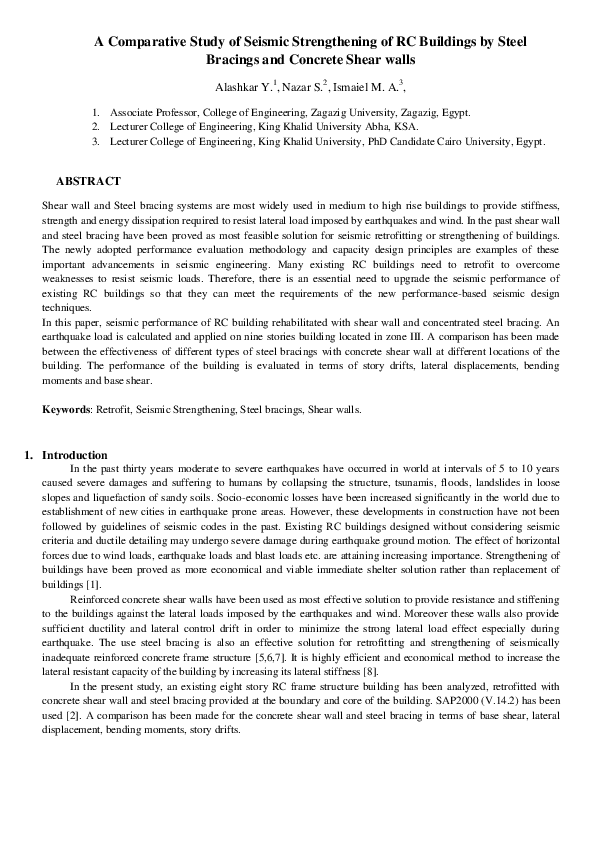 (PDF) A Comparative Study of Seismic Strengthening of RC Buildings by ...