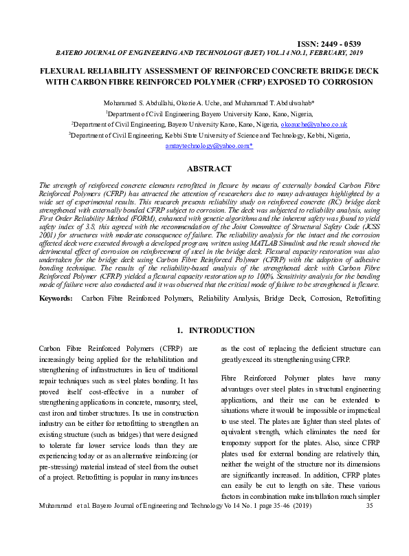(PDF) FLEXURAL RELIABILITY ASSESSMENT OF REINFORCED CONCRETE BRIDGE ...