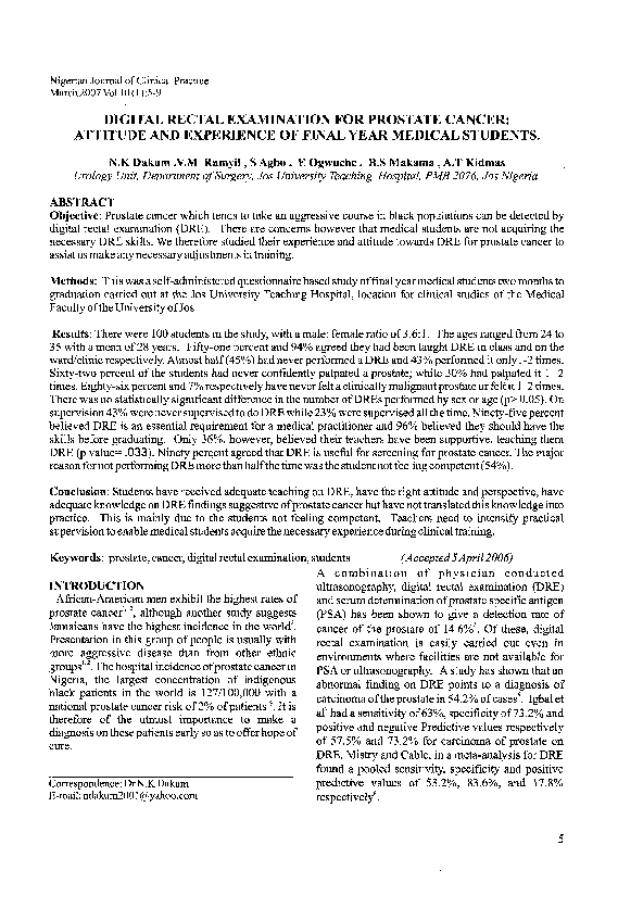 (PDF) Medical students DRE study
