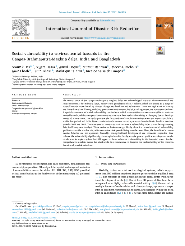 (PDF) International Journal of Disaster Risk Reduction