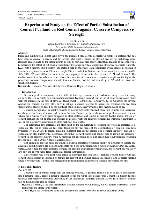 (PDF) Experimental Study on the Effect of Partial Substitution of ...