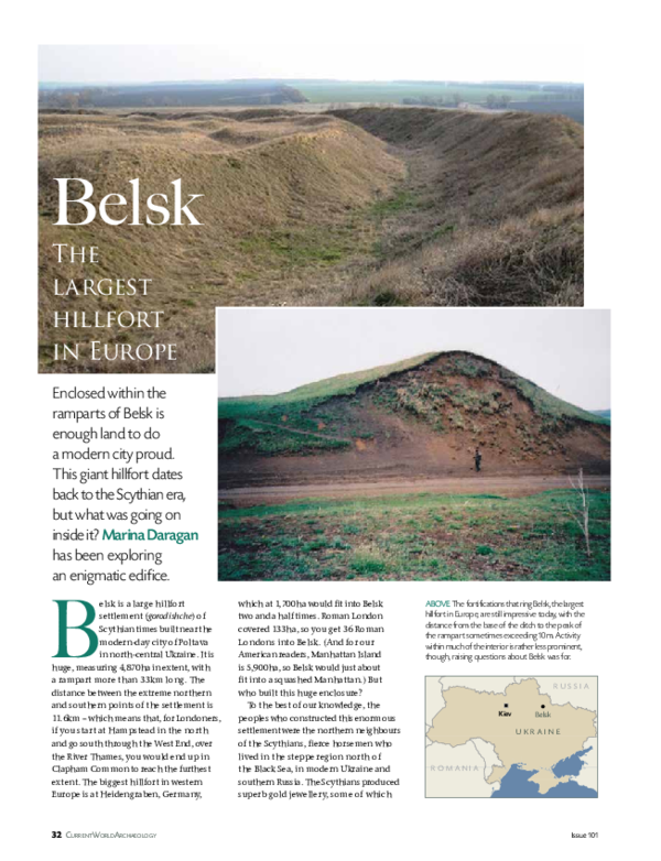 (PDF) Belsk. The largest hillfort in Europe