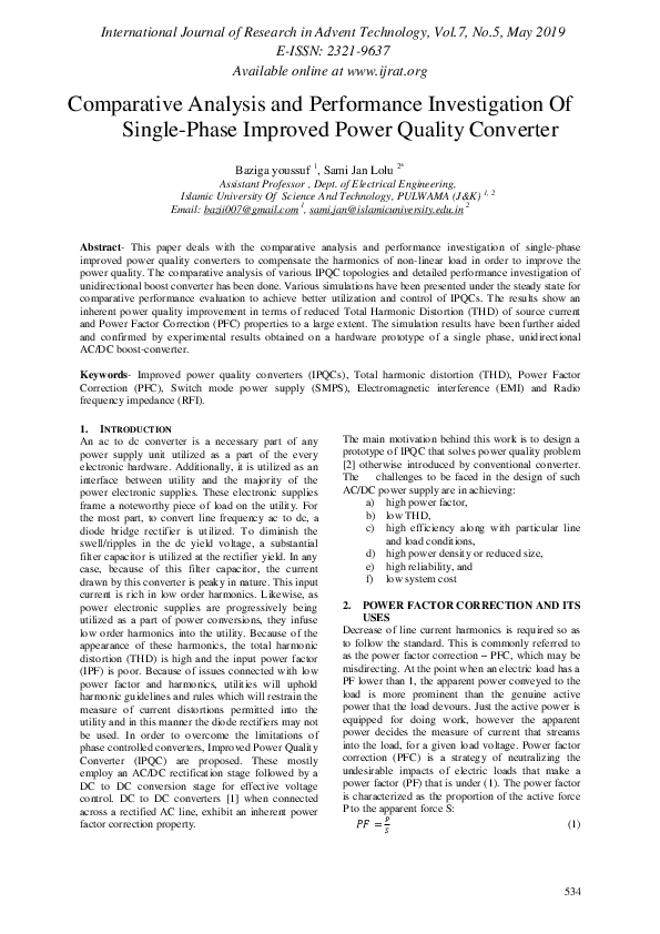 (PDF) Comparative Analysis and Performance Investigation Of Single ...