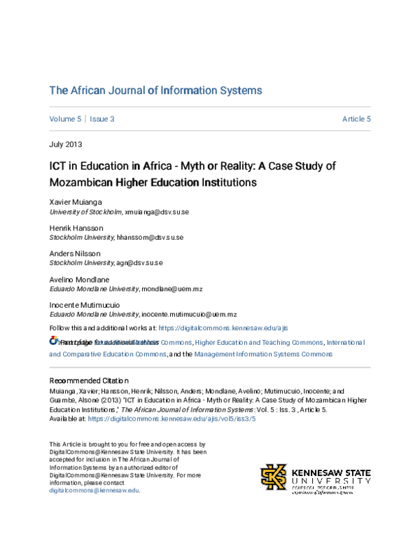 (PDF) ICT in Education in Africa