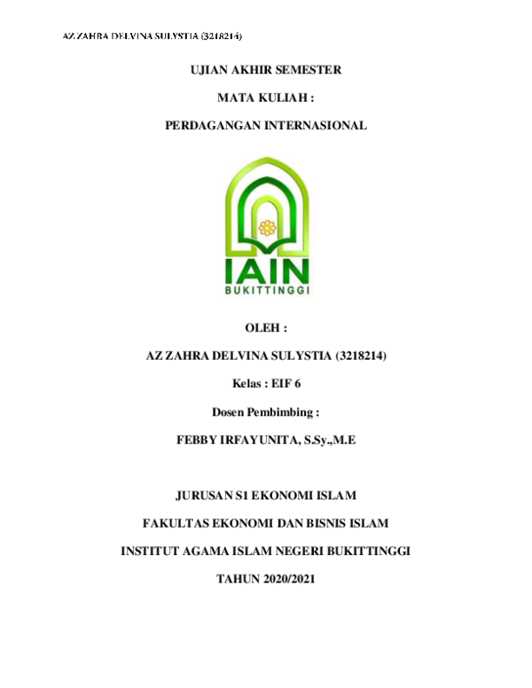 Pdf Contoh Dokumen Impor