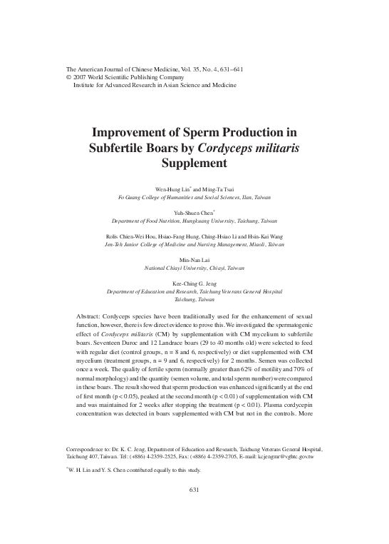 Cordyceps benefits for men image