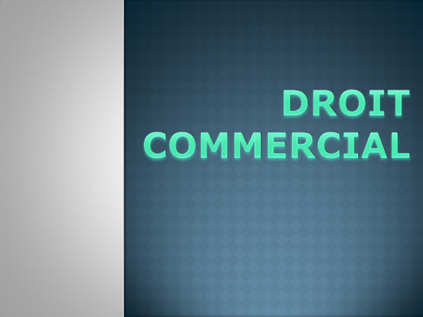 (PDF) Le Droit Commercial Marocain.