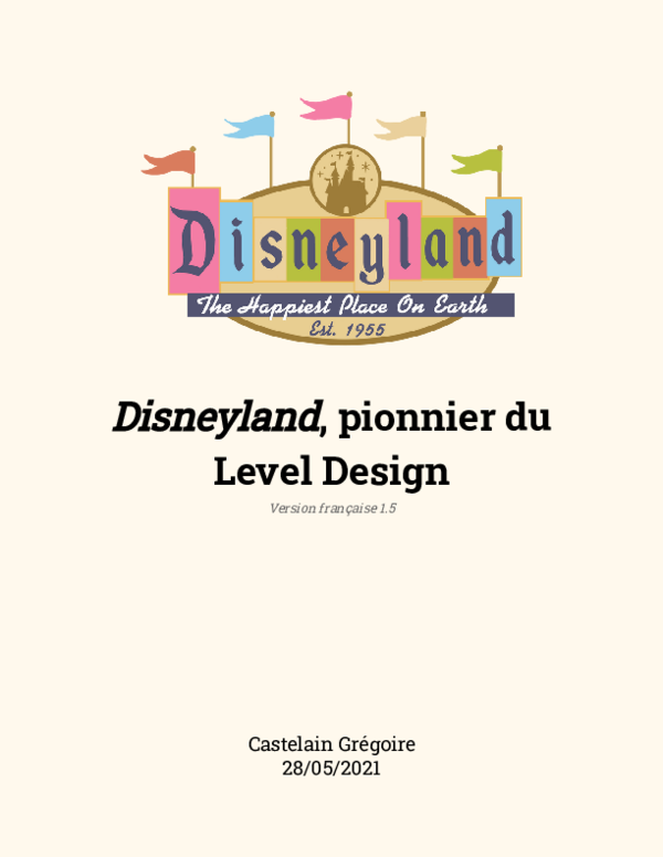 (PDF) Disneyland, pionnier du Level Design