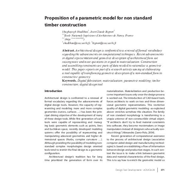 (PDF) Proposition of a Parametric Model for Non Standard Timber ...