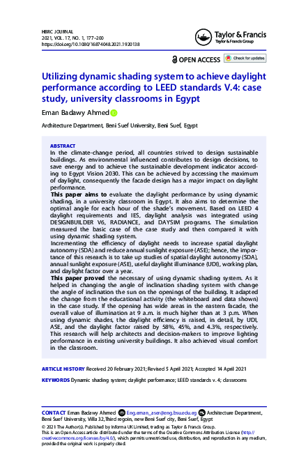 (PDF) Utilizing dynamic shading system to achieve daylight performance ...