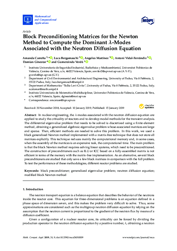 (PDF) Block Preconditioning Matrices for the Newton Method to Compute ...