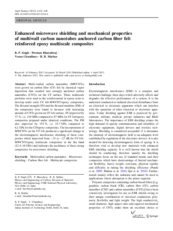 (PDF) Enhanced microwave shielding and mechanical properties of ...