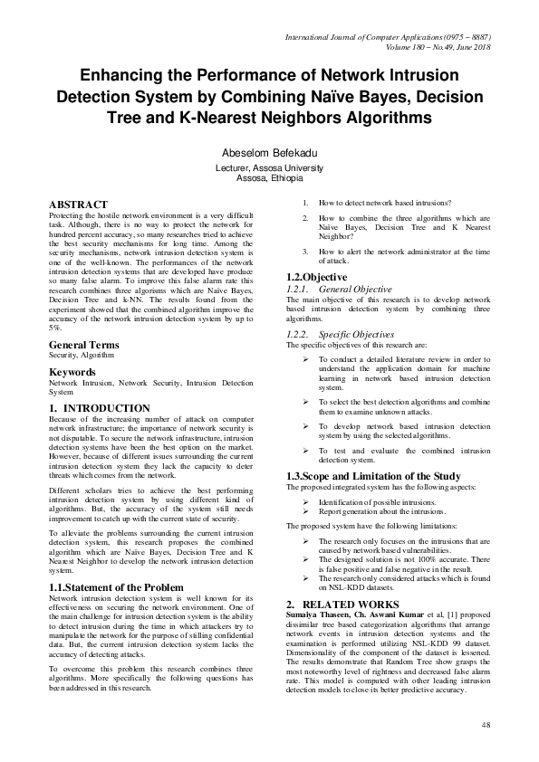 (PDF) Enhancing the Performance of Network Intrusion Detection System ...