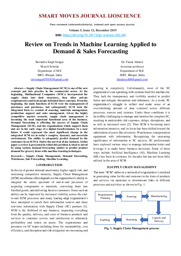 (PDF) Review on Trends in Machine Learning Applied to Demand Sales ...