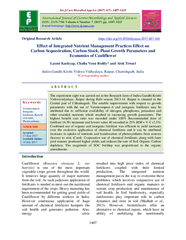(PDF) Effect of integrated nutrient management practice on soil ...