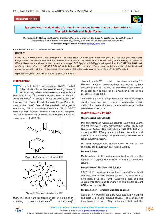 (PDF) Spectrophotometric method for the simultaneous determination of ...