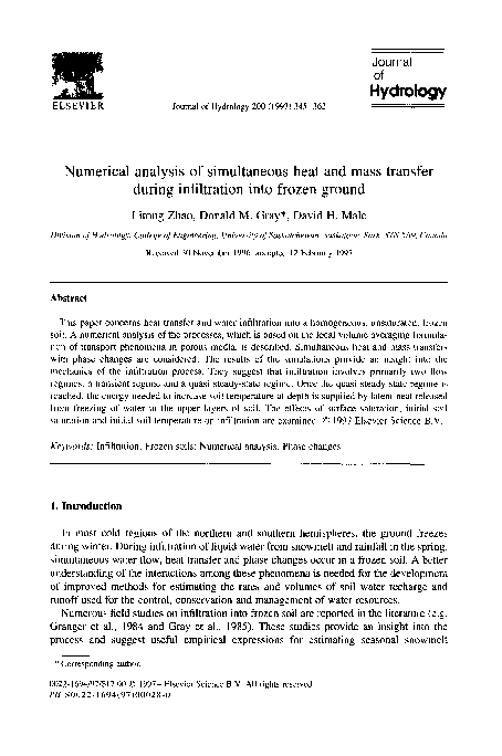 (PDF) Numerical Analysis of Simultaneous Heat and Mass Transfer During ...