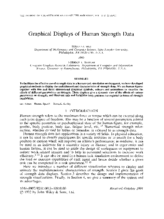 (PDF) Graphical displays of human strength data