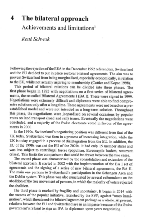 (PDF) The Bilateral Approach Achievements and Limitations