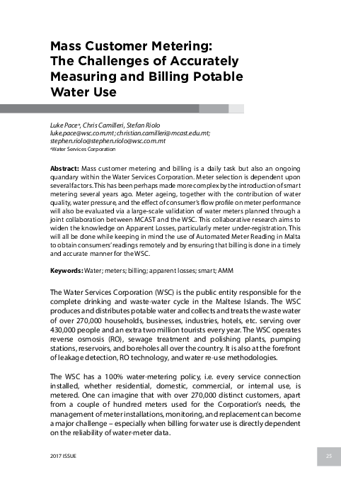(PDF) Mass Customer Metering: The Challenges of Accurately Measuring ...