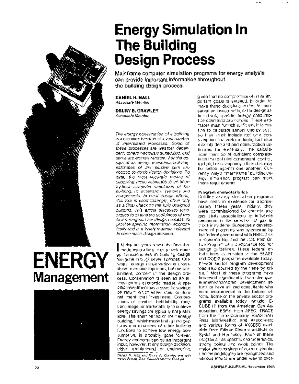 (PDF) Energy simulation in the building design process