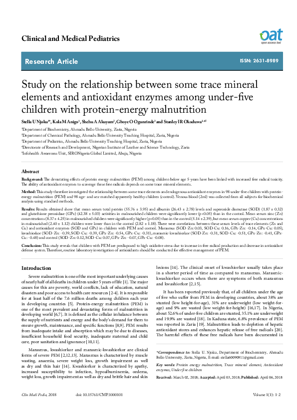 (PDF) Study on the relationship between some trace mineral elements and ...