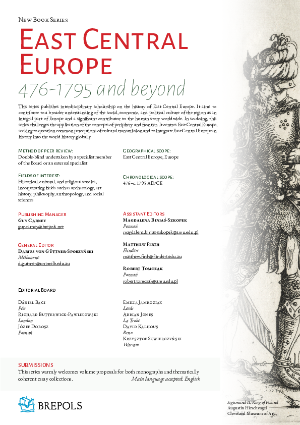 (PDF) Brepols, book series, East Central Europe, 476–1795 AD/CE