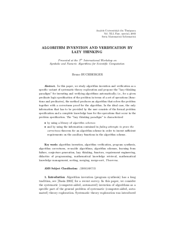 (PDF) Symbolic and Numeric Algorithms for Scientific Computation
