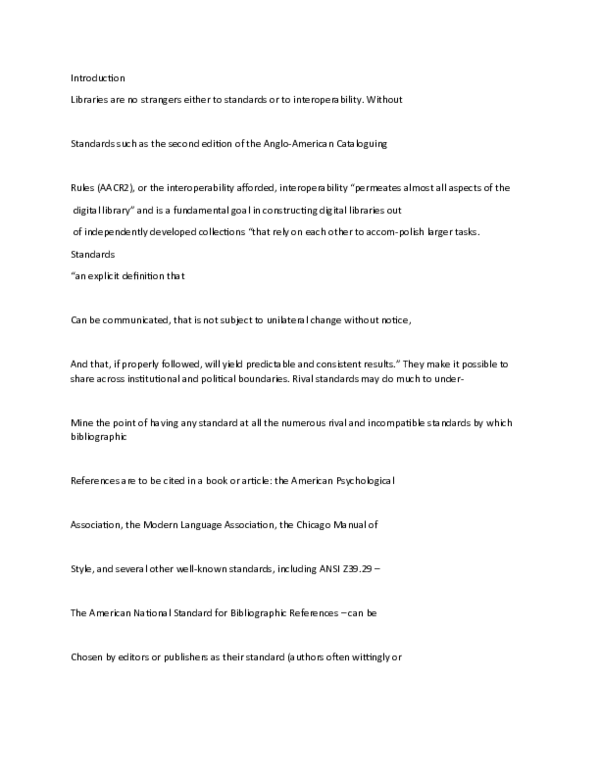 (DOC) Standards and interoperability in digital Libraries