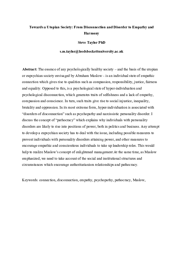 Utopian research paper picture