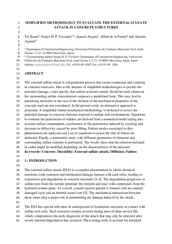 (PDF) Simplified methodology to evaluate the external sulfate attack in ...