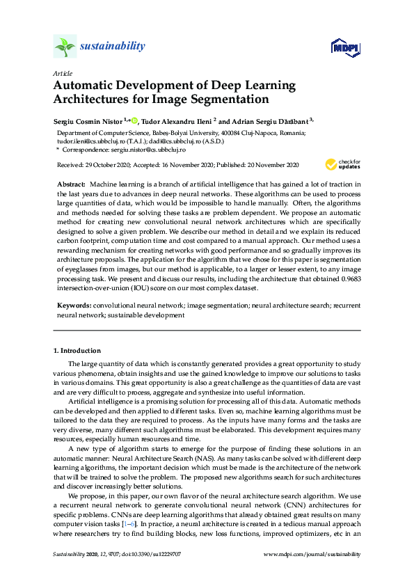 (PDF) Automatic Development of Deep Learning Architectures for Image ...